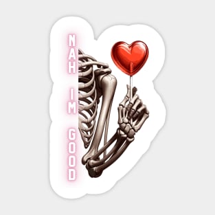 UnValentines Day | Skeleton Art Sticker